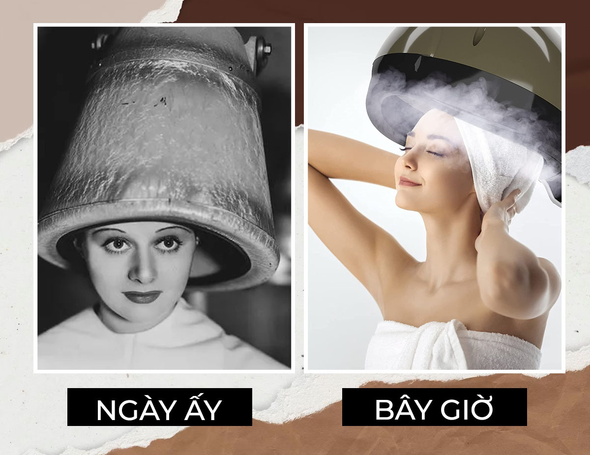 Khám phá sự khác biệt giữa thiết bị làm đẹp 100 năm trước và hiện tại qua hình ảnh máy sấy tóc thời xưa và hiện đại. Điều này sẽ khiến bạn nhận ra sự tiến bộ trong sản phẩm làm đẹp.