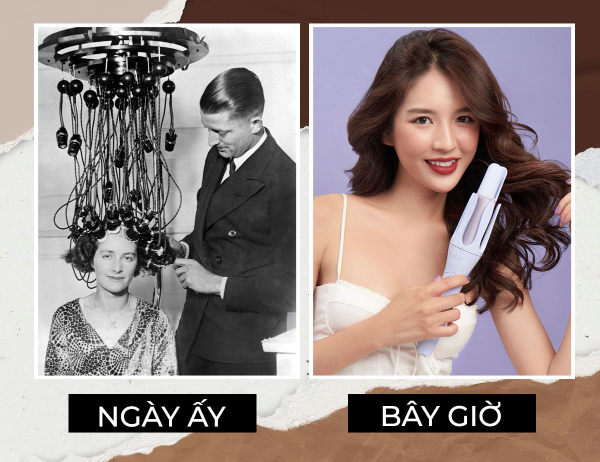 Hình dáng độc lạ của máy làm đẹp 100 năm trước và hiện tại, so sánh sản phẩm làm đẹp như máy sấy tóc thời xưa, máy duỗi tóc thời xưa, máy uốn tóc thời xưa. Khám phá sự phát triển trong Lixibox Magazine.