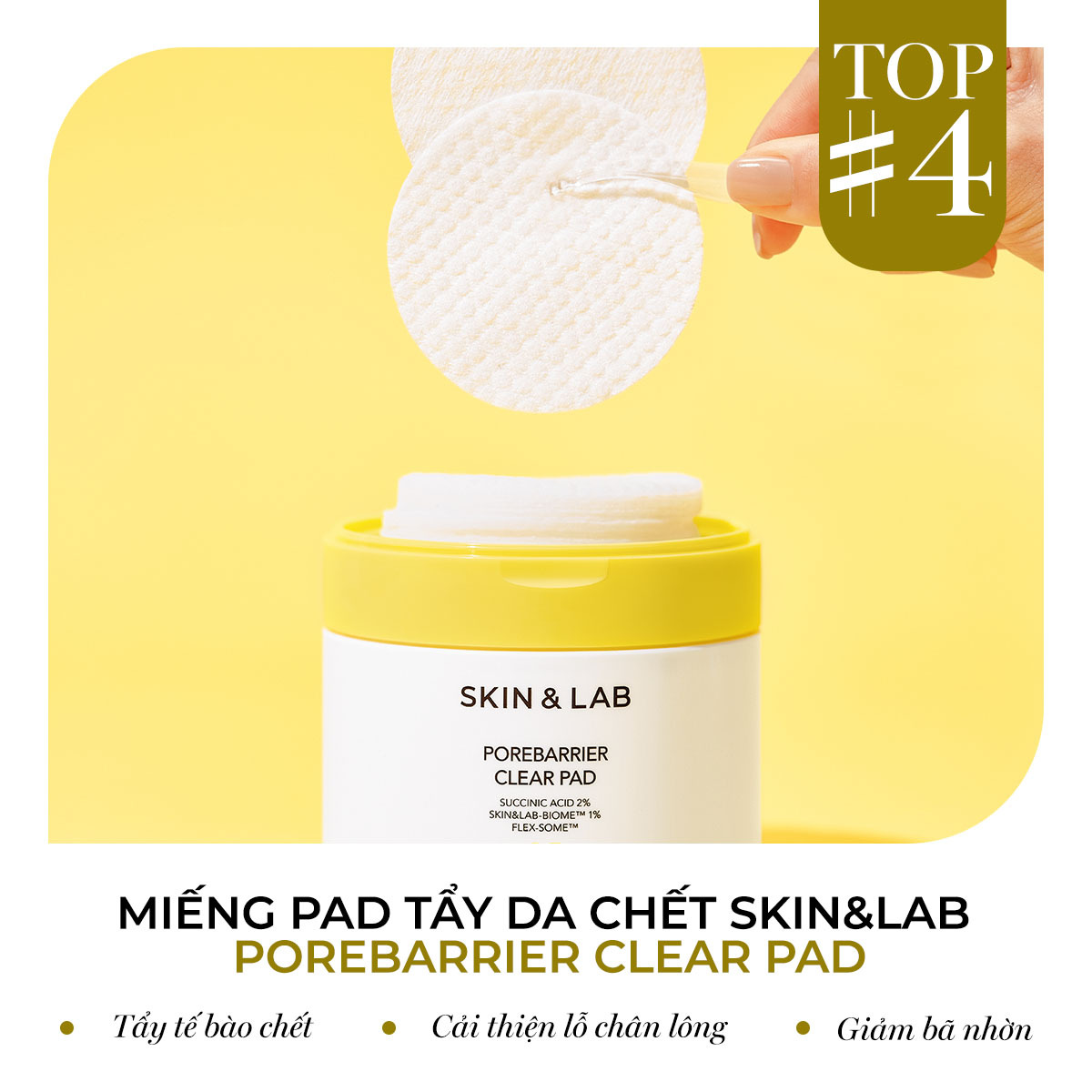 Miếng pad tẩy tế bào chết SKIN&LAB POREBARRIER CLEAR PAD giúp cải thiện lỗ chân lông và giảm bã nhờn. Sản phẩm đến từ thương hiệu mỹ phẩm Hàn Quốc, nổi bật với tính năng phục hồi hàng rào bảo vệ da, rất được yêu thích trên Lixibox.
