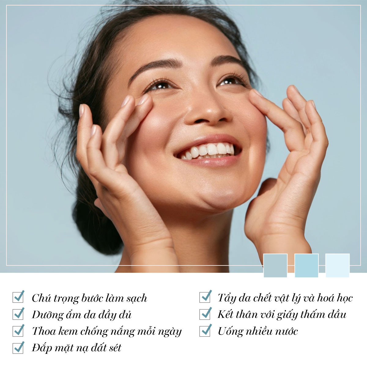 Tạm biệt lỗ chân lông to dễ dàng với các bước chăm sóc da hiệu quả. Lộ trình chăm sóc bao gồm làm sạch, dưỡng ẩm, tẩy da chết, và uống nước để giúp thu nhỏ lỗ chân lông và chăm sóc da dầu mụn.