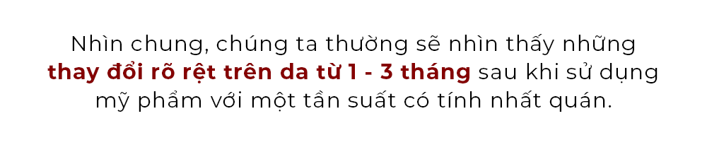 Thay đổi rõ rệt trên da từ 1 - 3 tháng sau khi sử dụng mỹ phẩm, tùy thuộc vào sản phẩm và tần suất sử dụng. Tìm hiểu thêm về Lixibox Skincare và cách dùng mỹ phẩm để đạt hiệu quả tốt nhất.