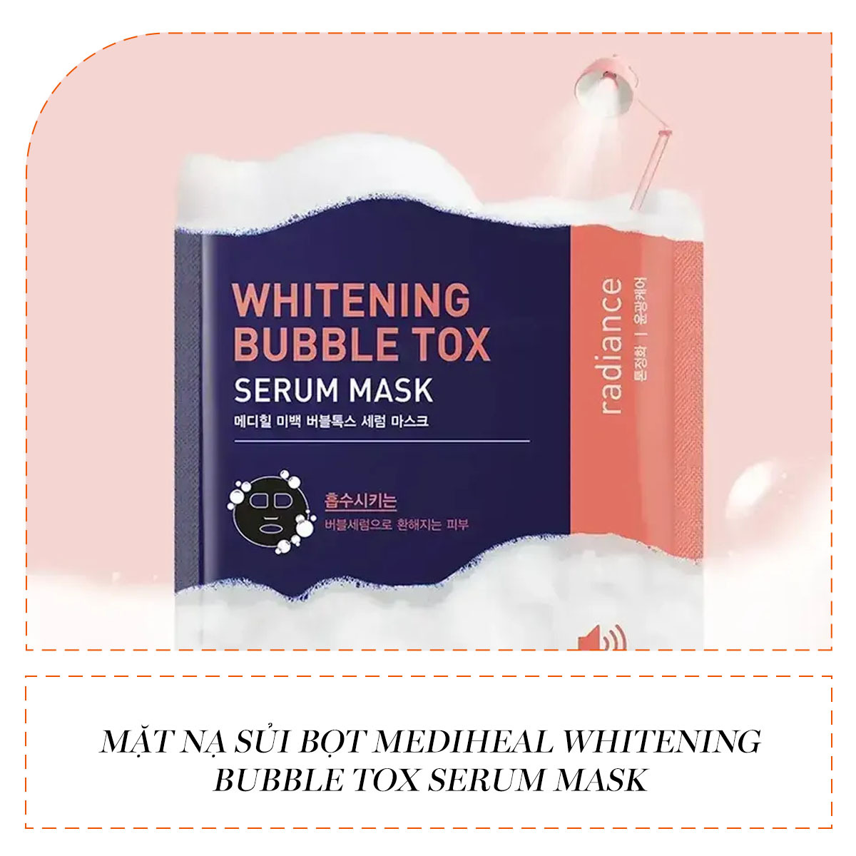 Mặt nạ MediHeal Whitening Bubble Tox Serum Mask, sản phẩm dưỡng da nổi bật giúp cải thiện tình trạng da và nâng cao hiệu quả skincare. Tìm hiểu về việc đắp mặt nạ đúng cách và cần làm gì sau khi đắp mặt nạ với Lixibox.