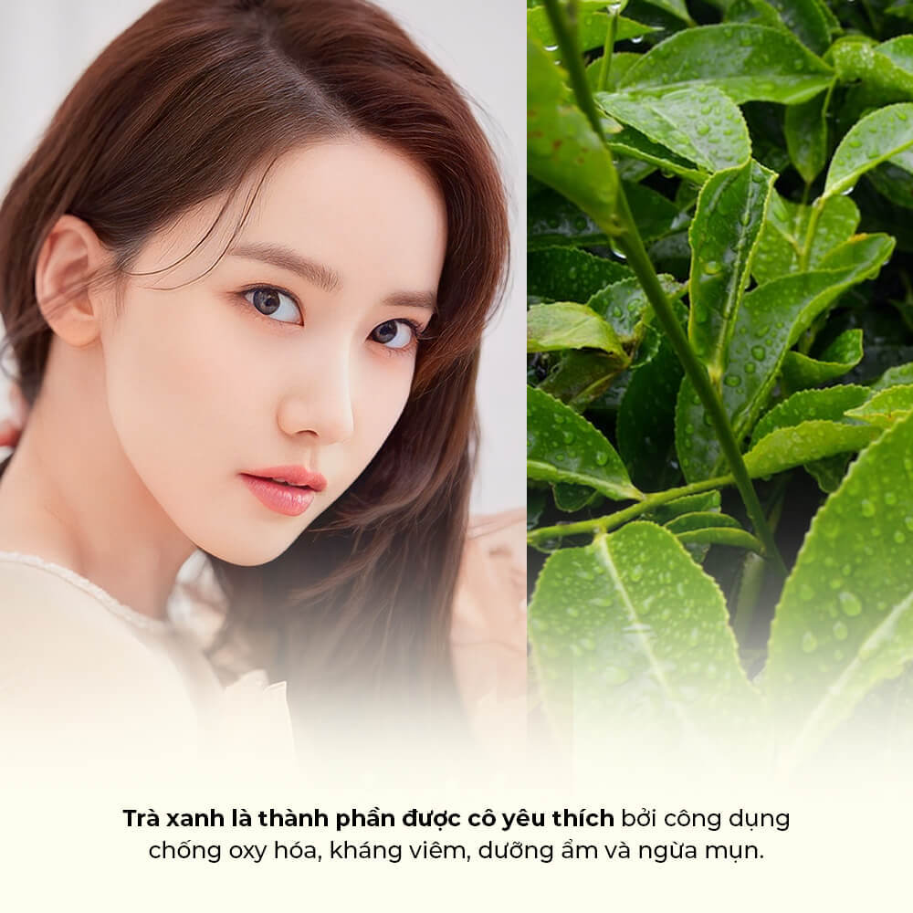 Bài viết về nhan sắc không thay đổi của Yoona (SNSD) và bí quyết làm đẹp, trong đó có trà xanh với công dụng chống lão hóa, kháng viêm và giữ ẩm. Tham khảo mẹo skincare từ Lixibox.