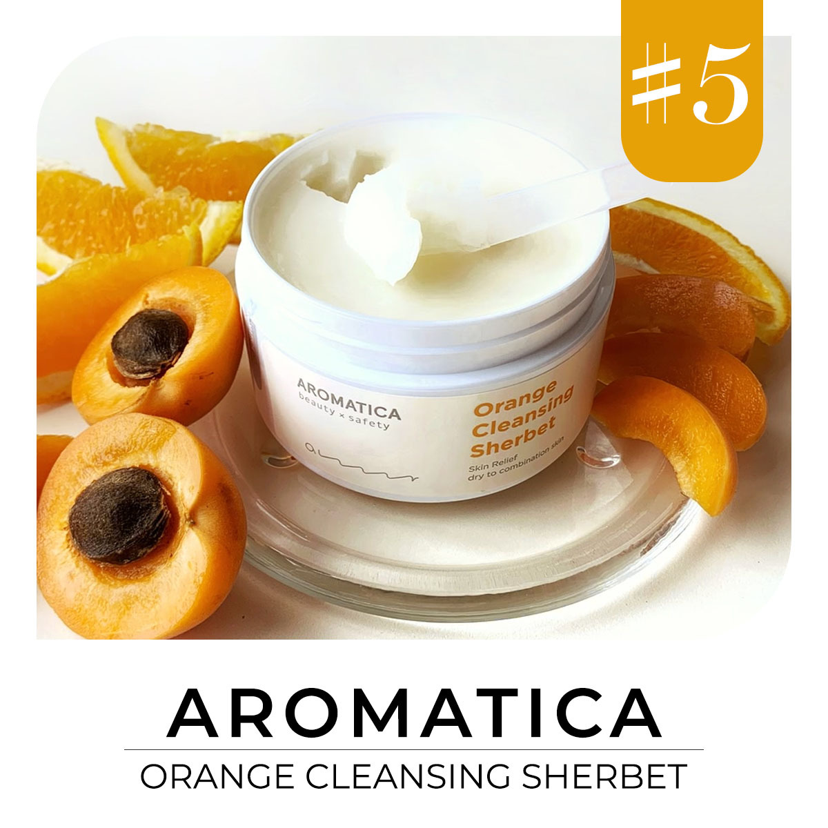 Sáp tẩy trang Aromatica Orange Cleansing Sherbet dành cho da khô đến hỗn hợp, giúp làm sạch hiệu quả và ngừa mụn. Được yêu thích trong danh sách top 7 sáp tẩy trang hiện nay của Lixibox.