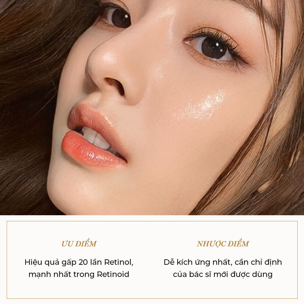 Bài viết xếp hạng 4 dẫn xuất Retinoid, nhấn mạnh sự khác biệt giữa Retinol và Retinoid, hiệu quả chống lão hóa, công dụng dưỡng trắng và trị mụn. Các thông tin hữu ích về Retinoid như hiệu quả gấp 20 lần Retinol, cùng ưu điểm và nhược điểm của từng thành phần.