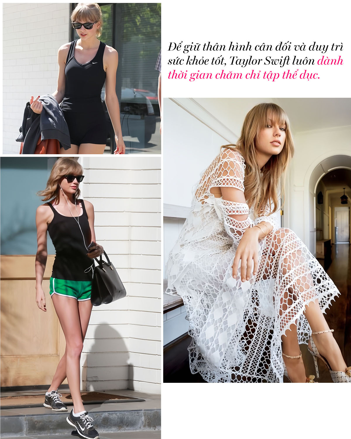 Bí quyết làm đẹp của Taylor Swift được tiết lộ trong bài viết trên Lixibox, khám phá cách cô duy trì sức khỏe và khí chất nổi bật qua việc chăm chỉ luyện tập thể dục và chăm sóc bản thân.