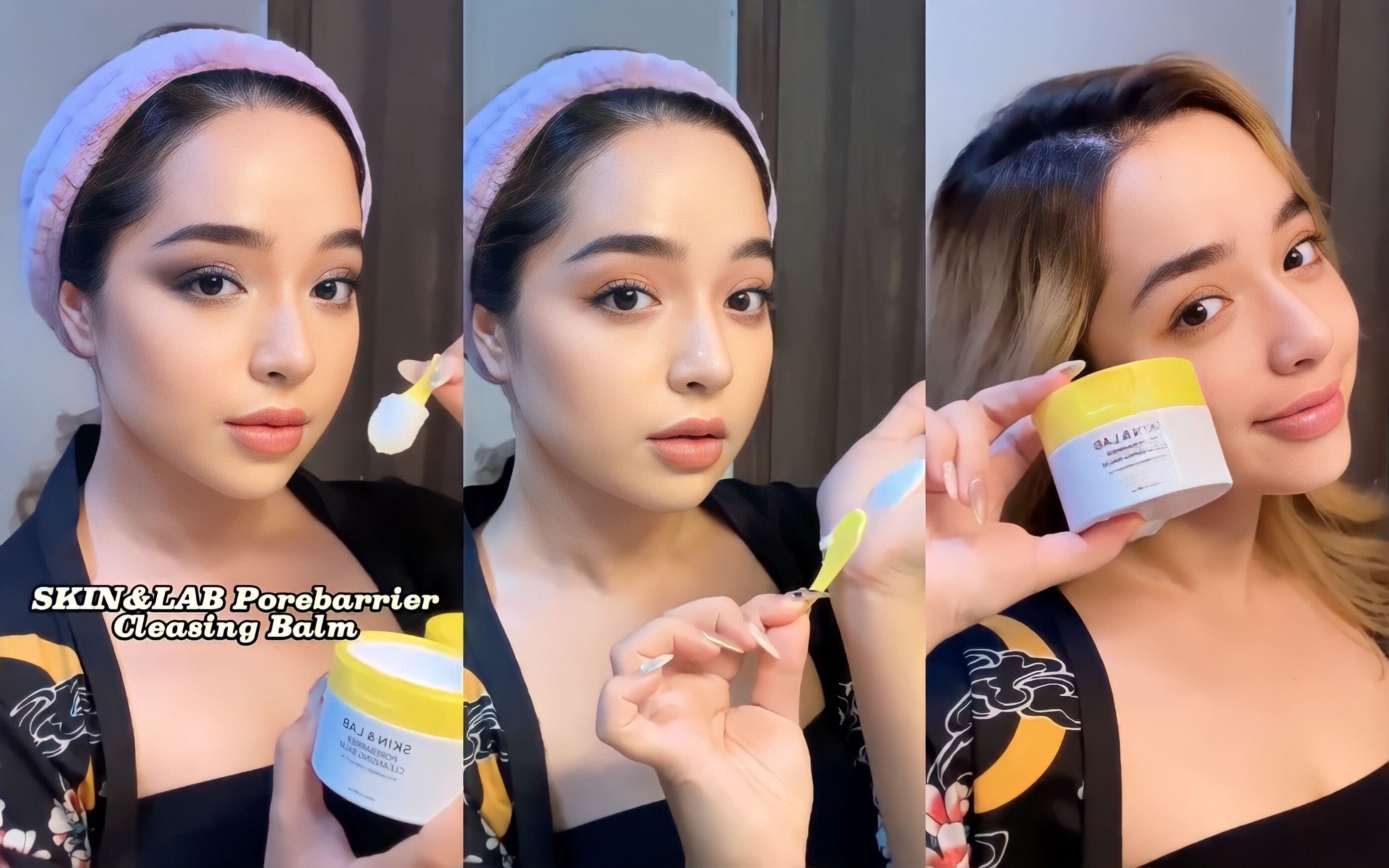 Các Beauty Bloggers chia sẻ trải nghiệm với Sáp Tẩy Trang SKIN&LAB Porebarrier Cleansing Balm, giúp làm sạch da và nâng cao độ ẩm da, trong đó nổi bật là Tinh Chất Vitamin C SKIN&LAB Brightening Serum và Kem Dưỡng Ẩm SKIN&LAB Vitamin B Hydrating Gel Cream.