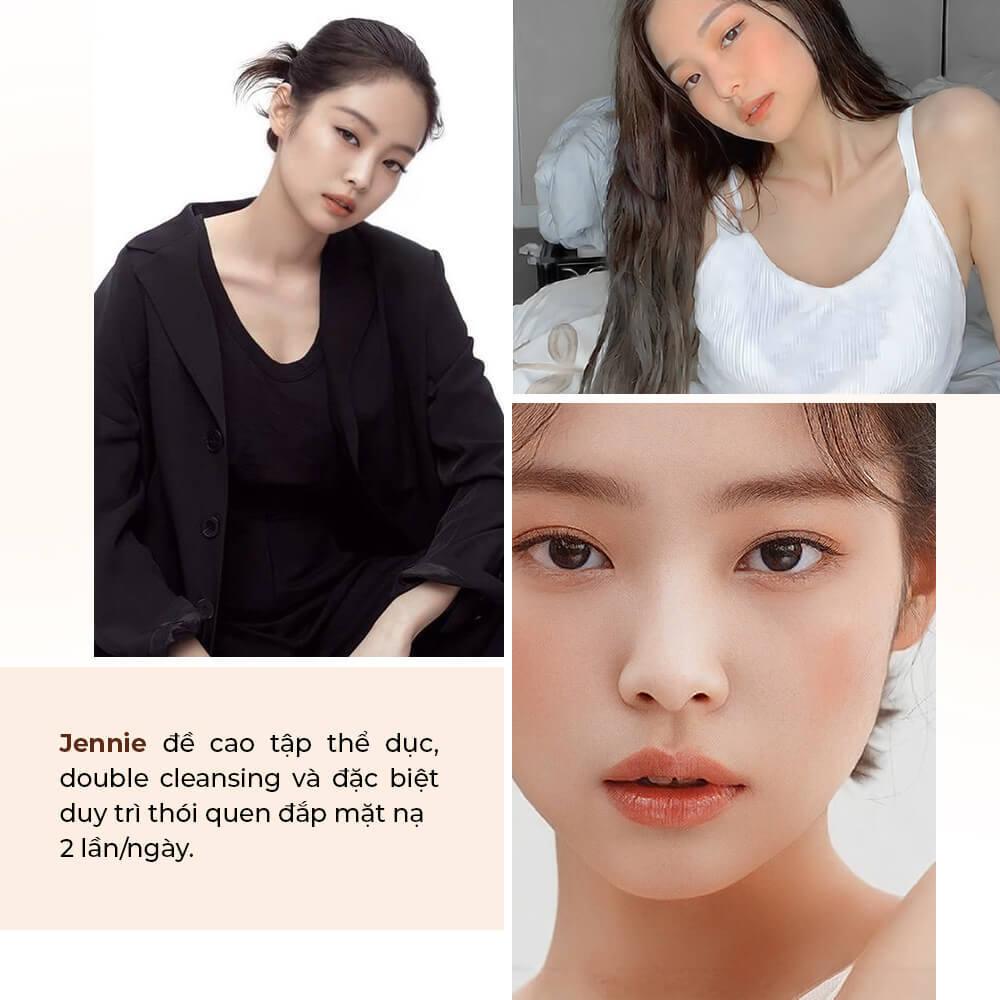 Khám phá bí quyết làm đẹp của 6 center nhóm Kpop như Jennie, Jang Won-young, Irene, Ryu-jin, Nayeon và YooA. Mẹo skincare từ Lixibox: double cleansing, tập thể dục và nhiều bí quyết khác giúp làn da trắng mịn như baby.