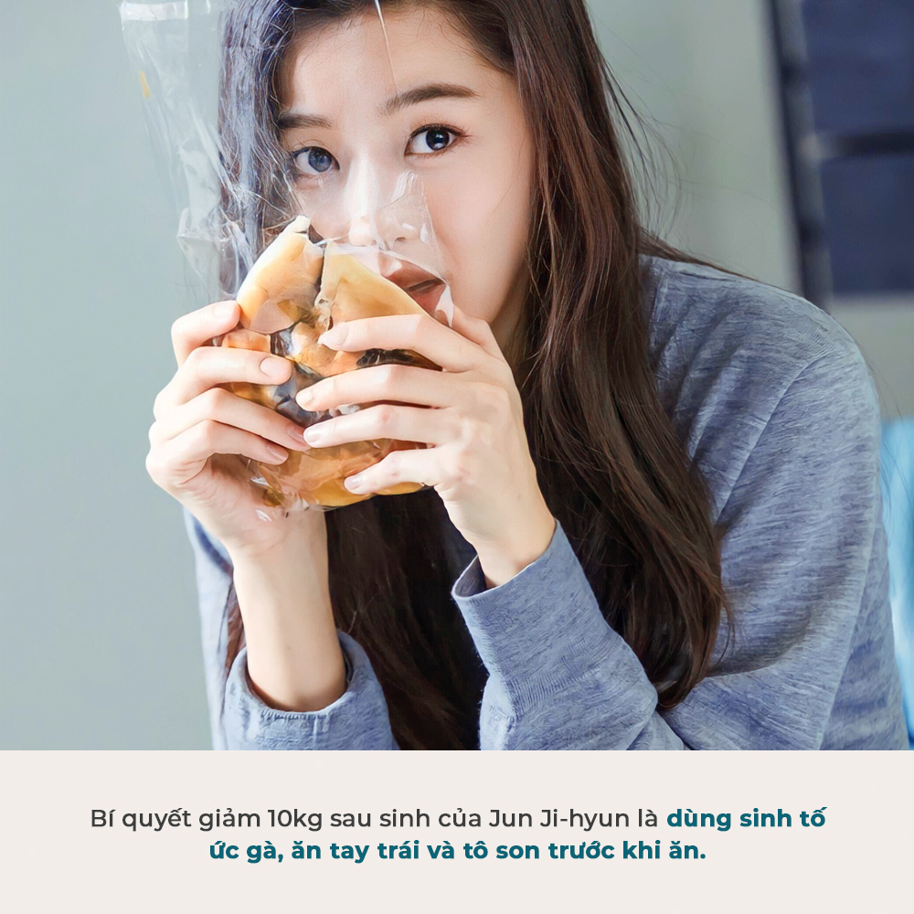 Bí quyết giảm 10kg sau sinh của Jun Ji-hyun là dùng sinh tố ức gà, ăn tay trái và tô son trước khi ăn. Khám phá bí quyết giảm cân sau sinh từ Lixibox Mom&Baby với Son Ye-jin, Kim Tae-hee, và Jun Ji-hyun.
