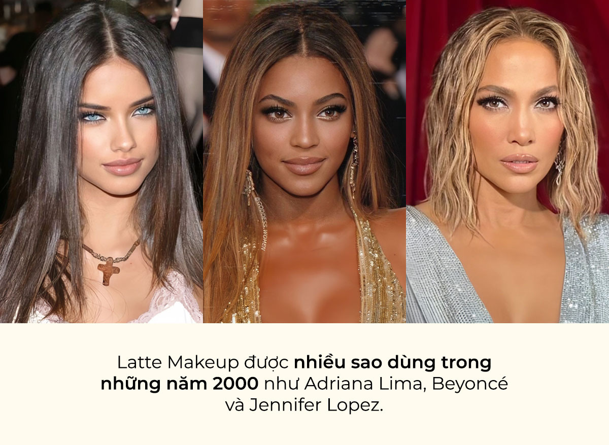 Latte Makeup được nhiều sao ưa chuộng từ những năm 2000 như Adriana Lima, Beyoncé và Jennifer Lopez. Khám phá xu hướng trang điểm hot trend 2023 qua bài viết của Lixibox!