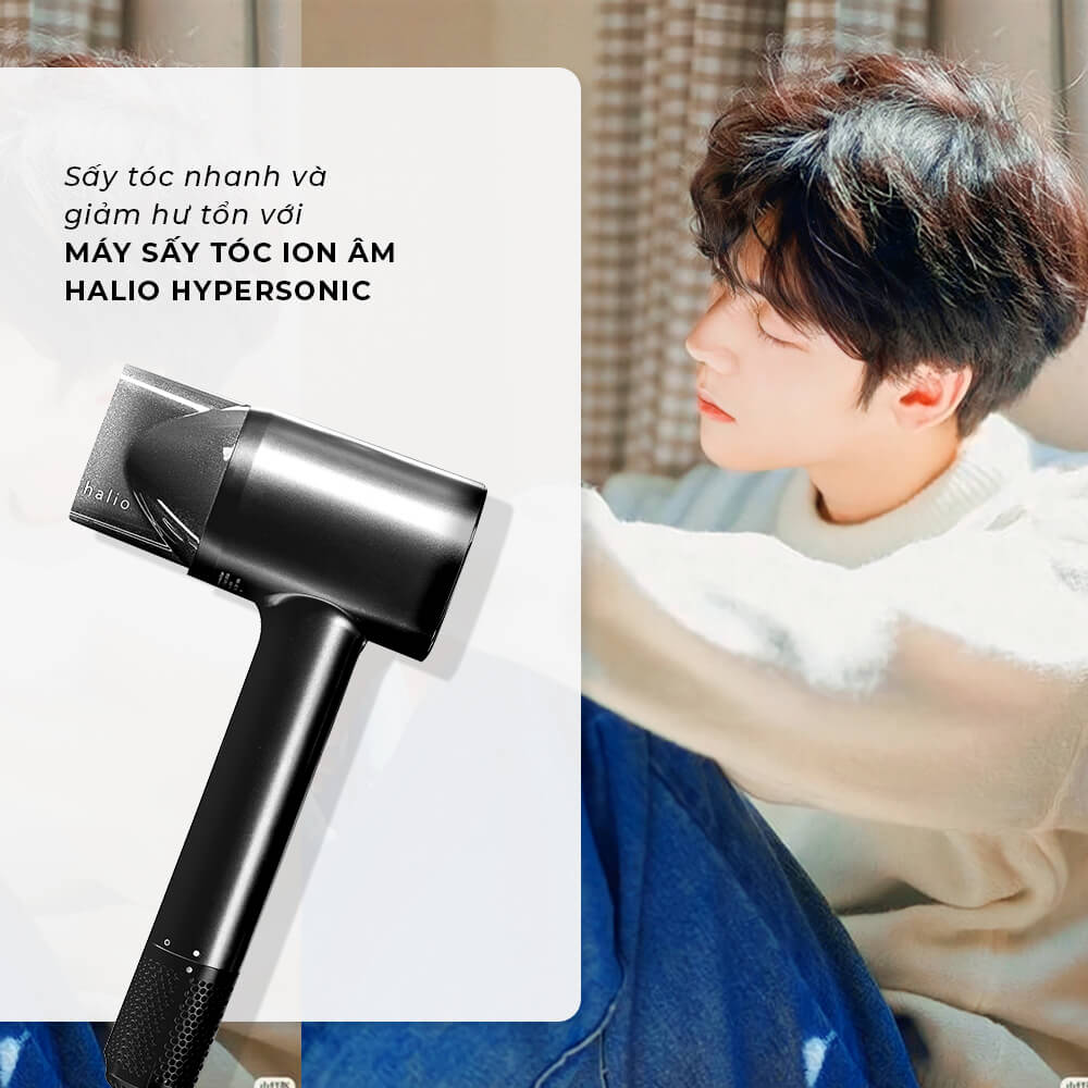 Máy sấy tóc ion âm Halio Hyposonic giúp sấy tóc nhanh và giảm hư tổn, sản phẩm nổi bật trong danh sách các sản phẩm cho nam giới tại Lixibox.