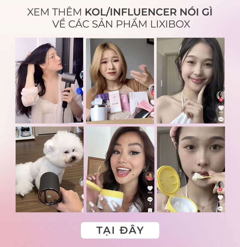 Khám phá những nội dung thú vị về sản phẩm của Lixibox qua các KOL và influencer. Tham gia chương trình Lixibox Affiliate để tận dụng cơ hội kiếm thêm thu nhập từ tiếp thị liên kết.