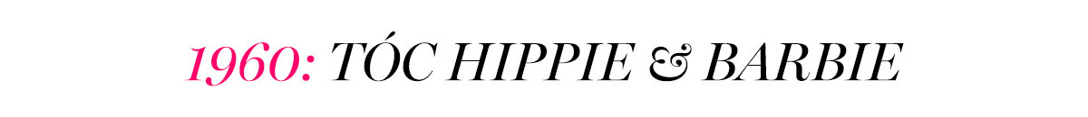 Tiêu đề bài viết "1960: TÓC HIPPIE & BARBIE" nằm trên nền sáng. Bài viết thuộc chuyên mục Lixibox Haircare, khám phá các kiểu tóc mang tính biểu tượng của 100 năm qua, đặc biệt là các xu hướng làm tóc tiêu biểu như kiểu tóc hippie và Barbie.
