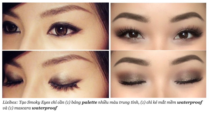 Tạo Smoky Eyes chỉ cần bảng palette nhiều màu trung tính, chì kẻ mắt mềm waterproof và mascara waterproof. Khám phá xu hướng trang điểm màu mắt và son cho Hè Thu 2017, phù hợp cho cả ngày mưa lẫn ngày nắng.