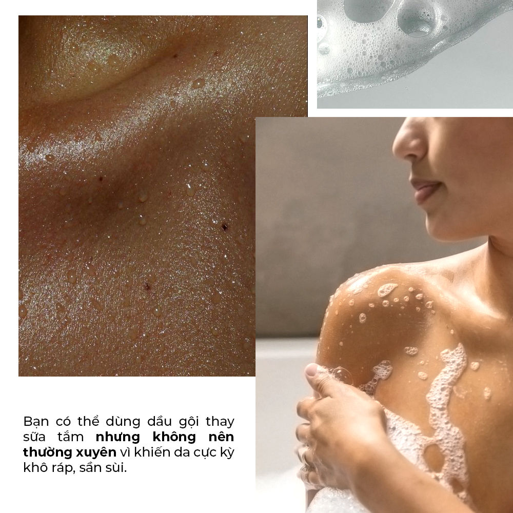 Bài viết trên Lixibox Skincare giải đáp về việc có nên dùng dầu gội thay sữa tắm. Hướng dẫn cách sử dụng và tác động của dầu gội, ảnh hưởng đến sức khỏe làn da, giúp tránh tình trạng da khô, ráp.