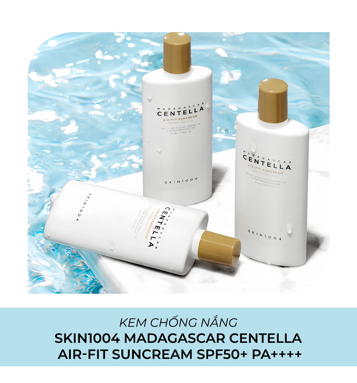 Kem chống nắng Skin1004 Madagascar Centella Air-Fit Sunscream SPF50+ PA++++ là lựa chọn hoàn hảo cho chuyến du lịch, giúp bảo vệ da khỏi tác hại của ánh nắng mặt trời, đồng thời mang lại cảm giác nhẹ nhàng, không nhờn rít.
