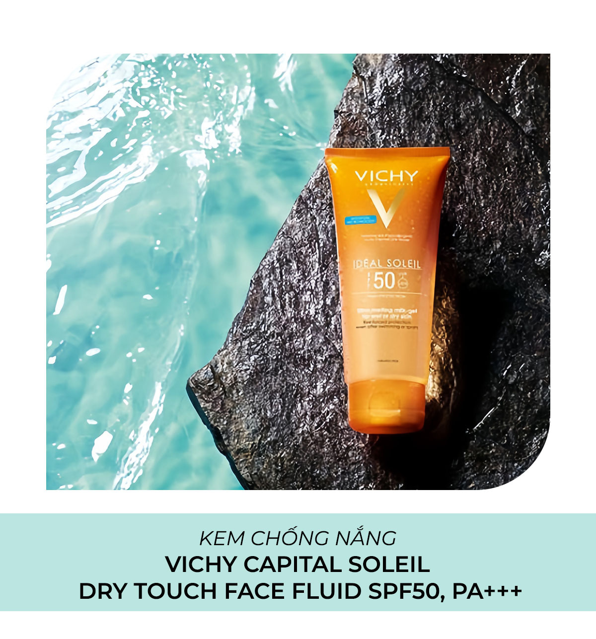 Kem chống nắng Vichy Capital Soleil có chỉ số SPF50 và PA+++ giúp bảo vệ da khỏi tác hại của tia UV khi đi du lịch. Sản phẩm này có kết cấu thấm nhanh, không gây nhờn rít, phù hợp cho những ai thường xuyên hoạt động ngoài trời.
