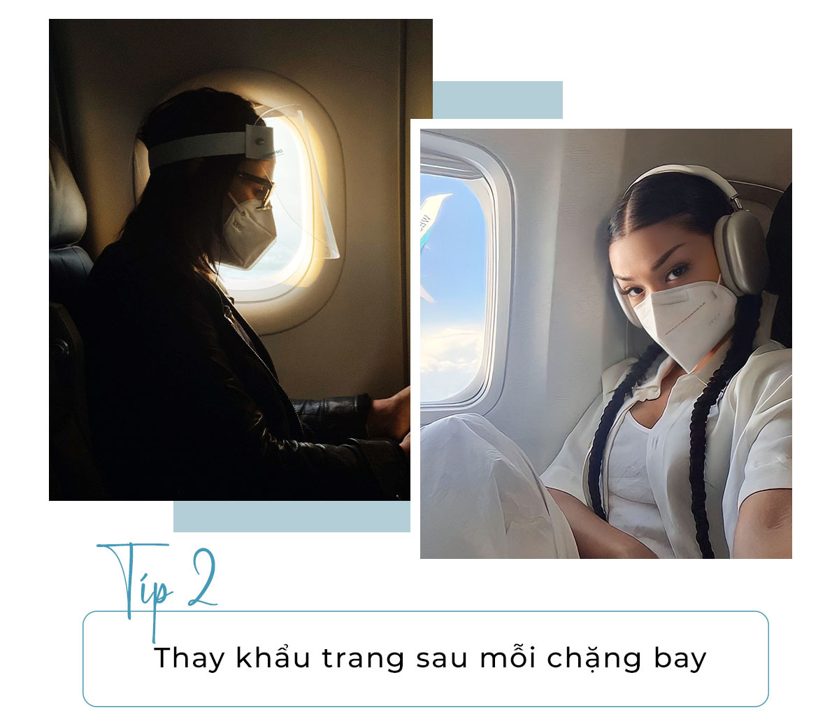 Hướng dẫn chăm sóc da trên máy bay với mẹo thay khẩu trang sau mỗi chặng bay, giúp bảo vệ làn da khỏi không khí khô và độ ẩm thấp. Quan trọng cho việc skincare trên máy bay. Lixibox Skincare.