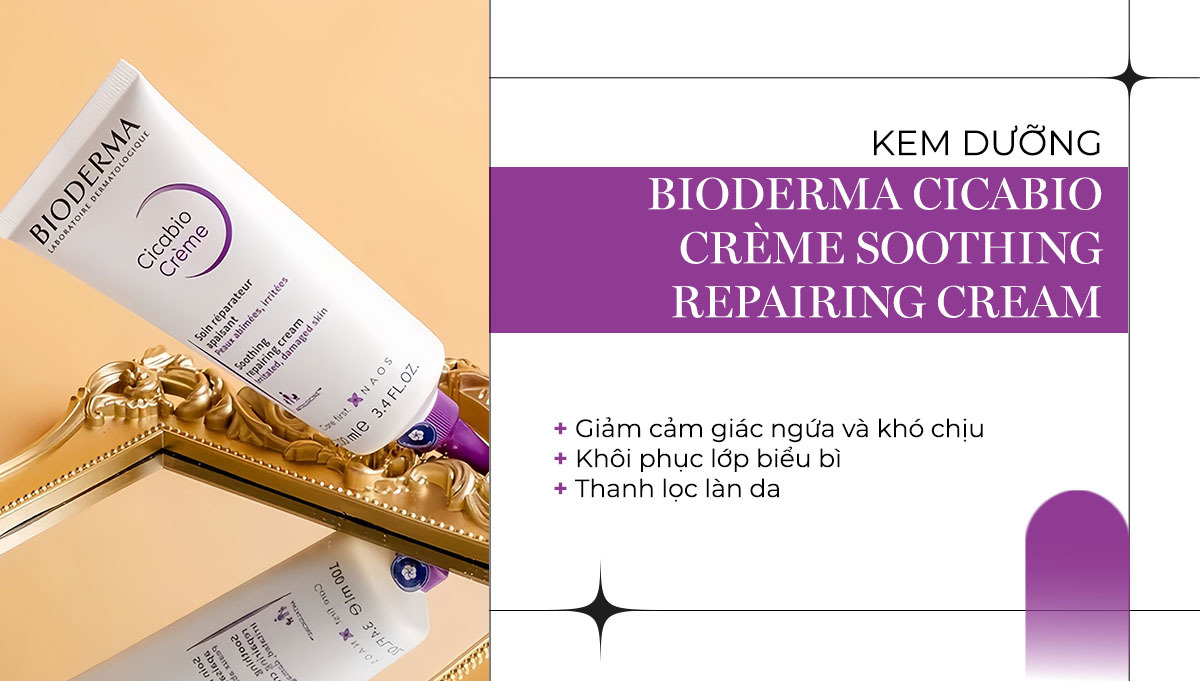 Bioderma Cicabio Crème là sản phẩm phục hồi da hiệu quả, giảm cảm giác ngứa ngáy, phục hồi lớp biểu bì và thanh lọc làn da. Khám phá 10 mỹ phẩm phục hồi da “mạnh” nhất thị trường với Lixibox để chăm sóc da tốt hơn.