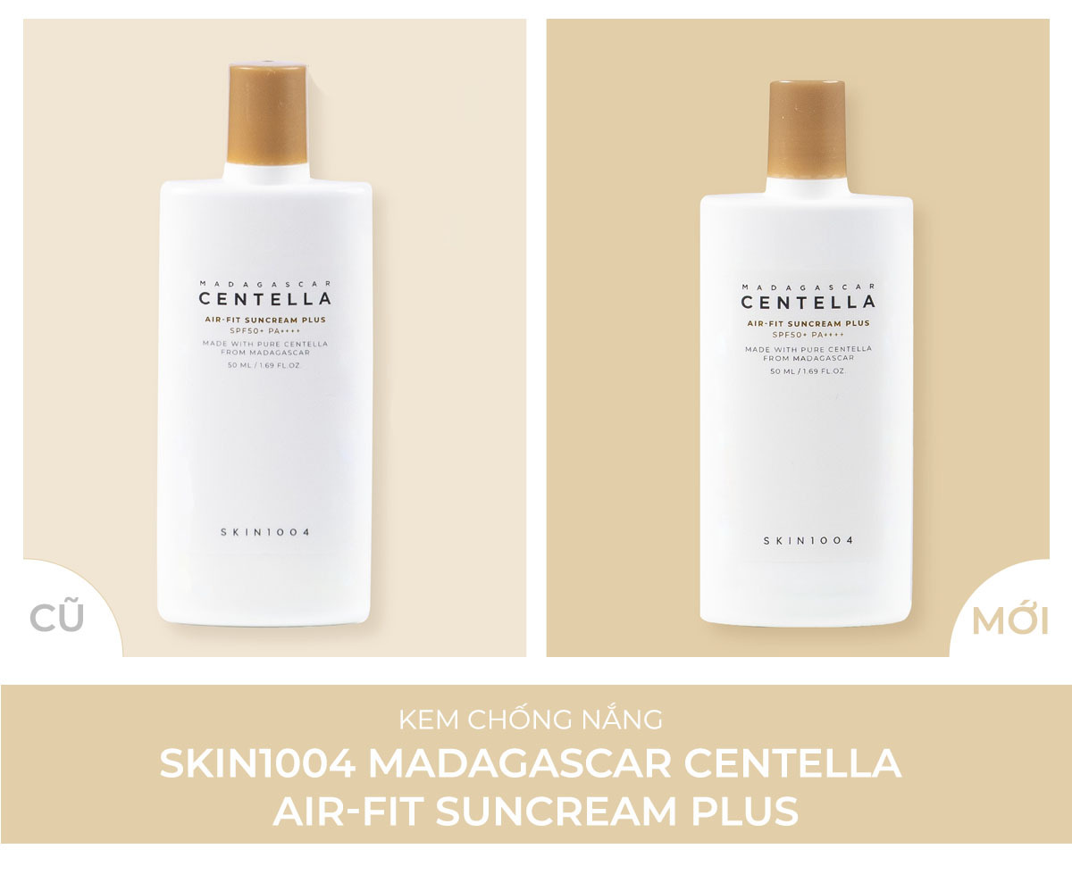 Phân biệt phiên bản cũ và mới của kem chống nắng Skin1004 Madagascar Centella Air-Fit Suncream Plus. Bài viết trên Lixibox cung cấp so sánh chi tiết giữa các sản phẩm mỹ phẩm như Estee Lauder, The Auragins, Chacott và La Roche-Posay.