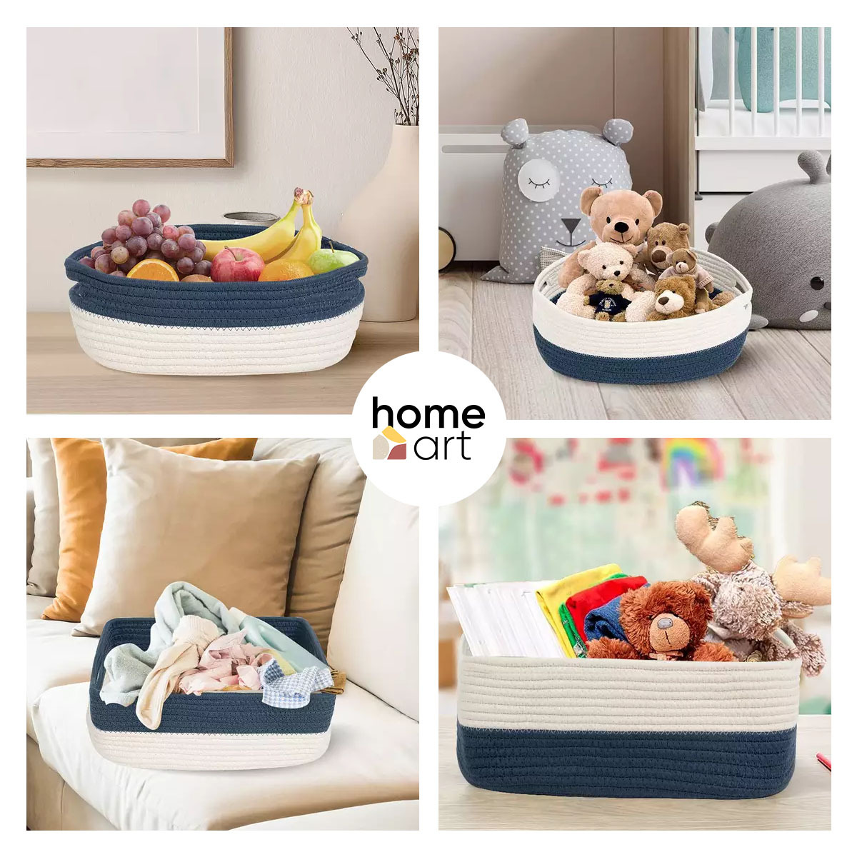 Giỏ đan homeart với thiết kế hiện đại, lý tưởng cho việc trang trí nội thất, giúp sắp xếp gọn gàng đồ dùng trong không gian sống. Sản phẩm này là xu thế mới của hội nghiện nhà, mang lại tính ứng dụng cao cho mọi gia đình.