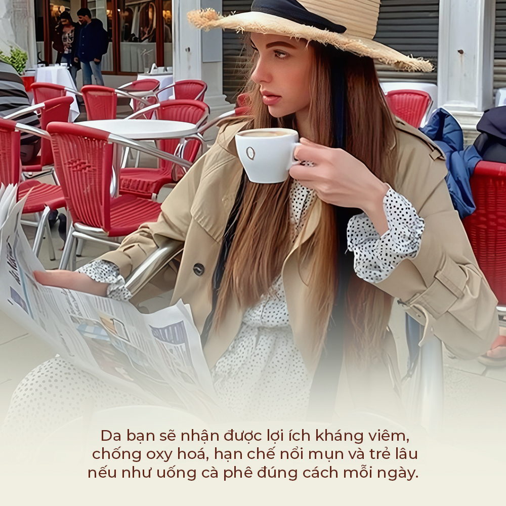 Da bạn sẽ nhận được lợi ích kháng viêm, chống oxy hóa, hạn chế nổi mụn và trẻ lâu nếu như uống cà phê đúng cách mỗi ngày. Khám phá cách uống cà phê đẹp da với Lixibox Skincare và thành phần thiên nhiên!