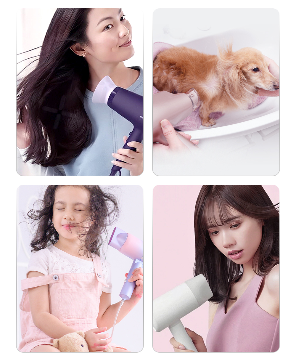 7 kinh nghiệm “chuẩn chỉnh” khi mua máy sấy tóc giúp xài được trên 10 năm. Máy sấy tóc là thiết bị gia dụng không thể thiếu, Lixibox Haircare cung cấp thông tin đáng tin cậy cho người tiêu dùng về máy sấy tóc Halio Hypersonic và lưu ý khi mua. Ảnh minh họa với người lớn và trẻ em sử dụng máy sấy tóc.