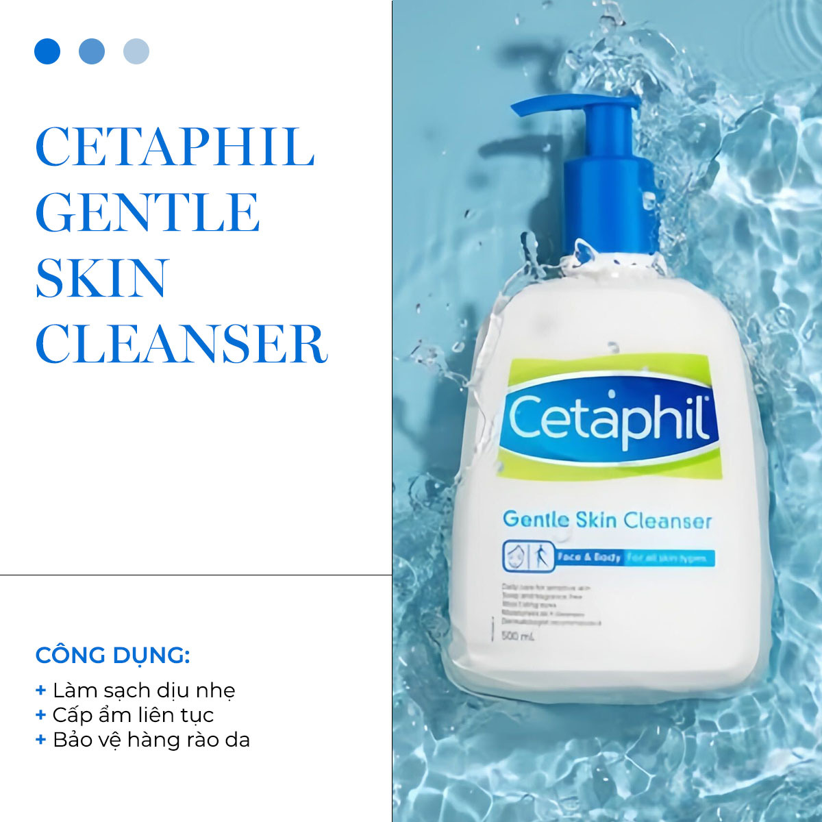 Cetaphil Gentle Skin Cleanser, sữa rửa mặt nhẹ nhàng, giúp làm sạch da và giữ ẩm liên tục. Sản phẩm lý tưởng cho da nhạy cảm, bảo vệ hàng rào da hiệu quả. Tham khảo trong danh sách 10 sữa rửa mặt giá rẻ, phù hợp với học sinh - sinh viên.