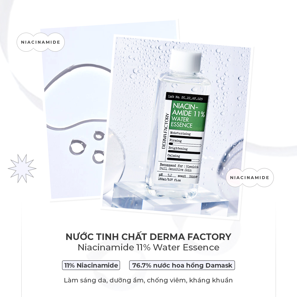 các loại mỹ phẩm chứa Niacinamide