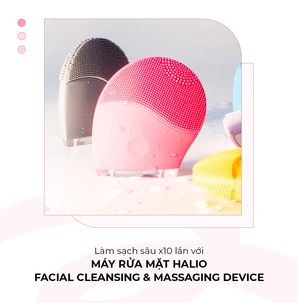 MÁY RỬA MẶT HALIO giúp làm sạch sâu gấp 10 lần và mang lại cảm giác thư giãn. Sản phẩm nổi bật trong danh sách bán chạy nhất Lixibox năm 2023, cũng nằm trong chương trình tặng quà GWP tại Việt Nam.