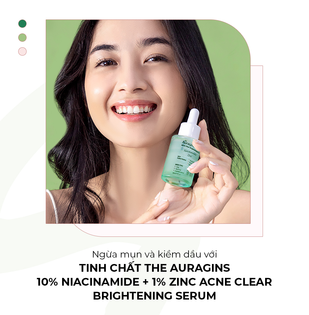 Sản phẩm Tinh Chất The Auragins 10% Niacinamide + 1% Zinc Acne Clear Brightening Serum giúp ngừa mụn và kiểm soát dầu, là một trong những sản phẩm best seller tại Lixibox năm 2023. Tìm hiểu thêm trước các chương trình GWP Lixibox.