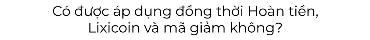 Câu hỏi về việc áp dụng đồng thời chương trình Hoàn tiền của Lixibox với Lixicoin và mã giảm giá, liên quan đến ưu đãi tiết kiệm từ Lixibox trong mua sắm, cập nhật thông tin khuyến mãi mới.