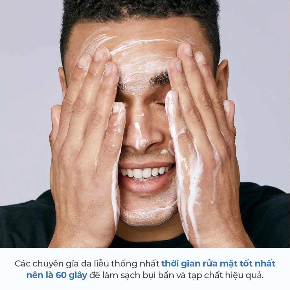 Các chuyên gia da liễu thống nhất thời gian rửa mặt tốt nhất nên là 60 giây để làm sạch bụi bẩn và tạp chất hiệu quả. Bài viết hướng dẫn rửa mặt đúng cách, làm sạch da, và giải đáp thắc mắc nên rửa mặt trong bao lâu hay một ngày rửa mặt mấy lần từ Lixibox Skincare.