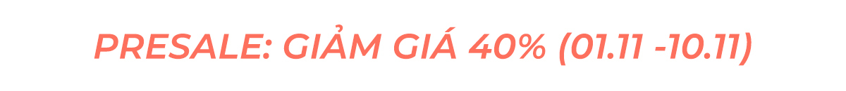 PRESALE: GIẢM GIÁ 40% (01.11 - 10.11). Cơ hội tuyệt vời cho các tín đồ mua sắm với chương trình MEGASALE 11.11 từ Lixibox, ngày lễ độc thân 11.11 sắp đến gần.