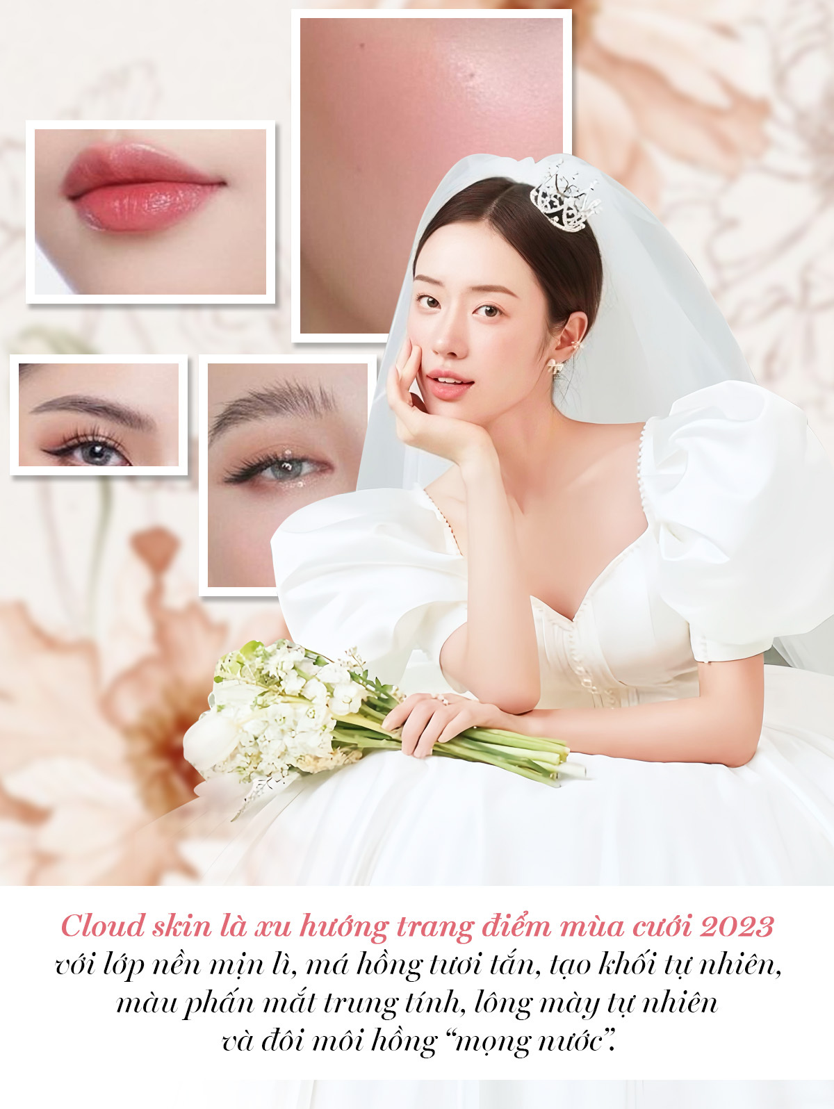 Khó tin với xu hướng làm đẹp mùa cưới 2023 gồm trang điểm cô dâu với lớp nền mịn màng, không kẻ chân mày, không tô son đỏ, và kiểu tóc tự nhiên. Đọc bài viết của Lixibox để khám phá xu hướng trang điểm và chăm sóc cho cô dâu mùa cưới.