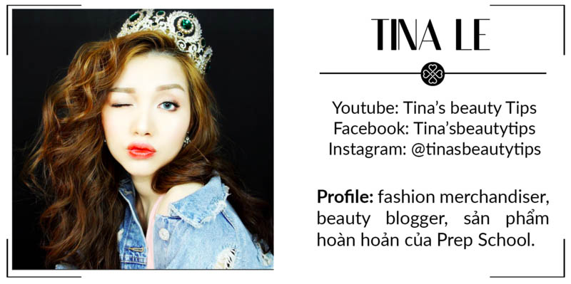 Tina Lê, beauty blogger và fashion merchandiser, nổi bật trên mạng xã hội với kênh Youtube "Tina’s beauty Tips" và các nội dung về skincare routine, makeup artist. Cô là một trong các beauty blogger đang hot ở Việt Nam nửa đầu 2017.