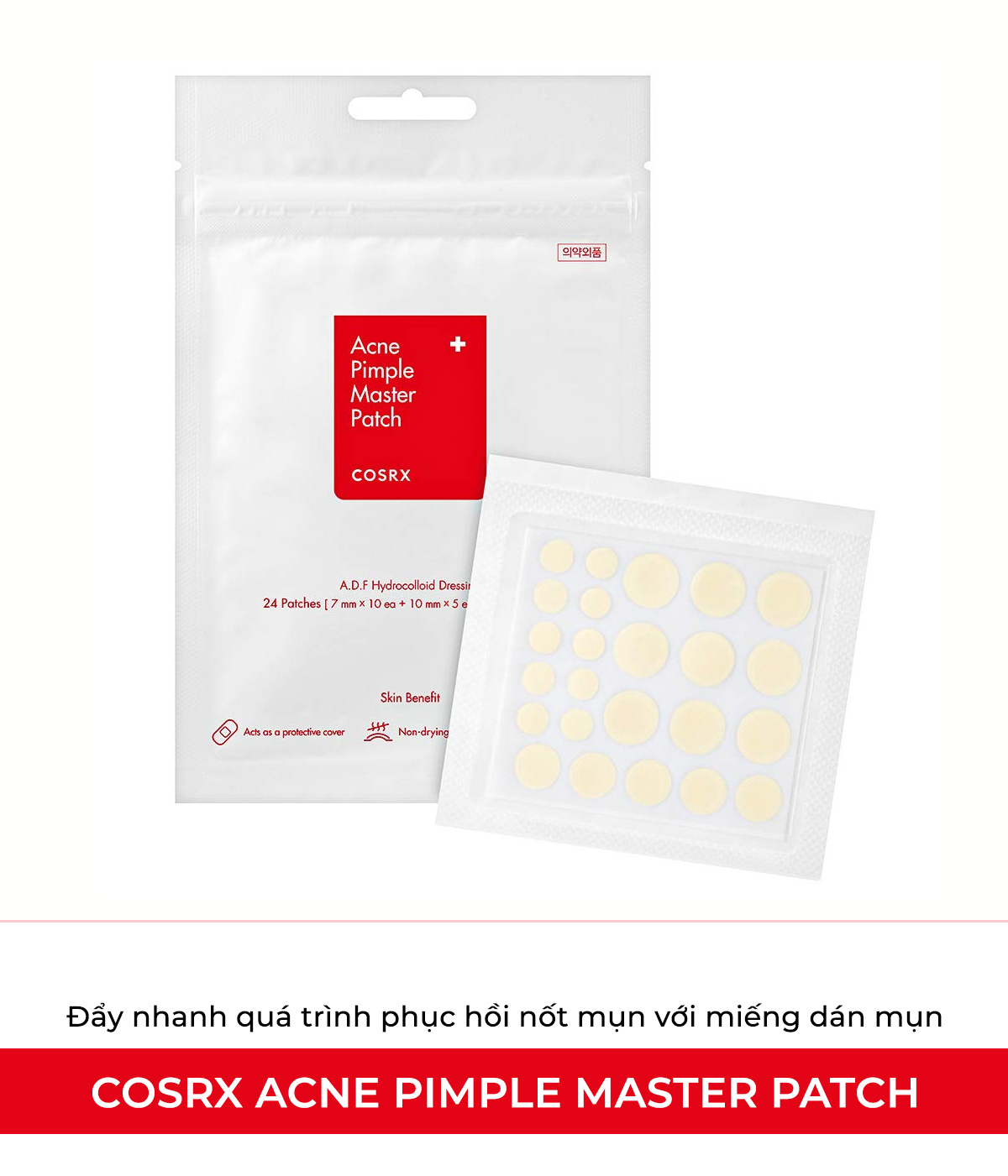 Chỉ từ 60K, miếng dán COSRX Acne Pimple Master Patch giúp "triệt tiêu" nốt mụn chỉ trong 6 tiếng, tối ưu cho tín đồ skincare. Khám phá miếng dán mụn tốt nhất hiện nay từ Lixibox Skincare.