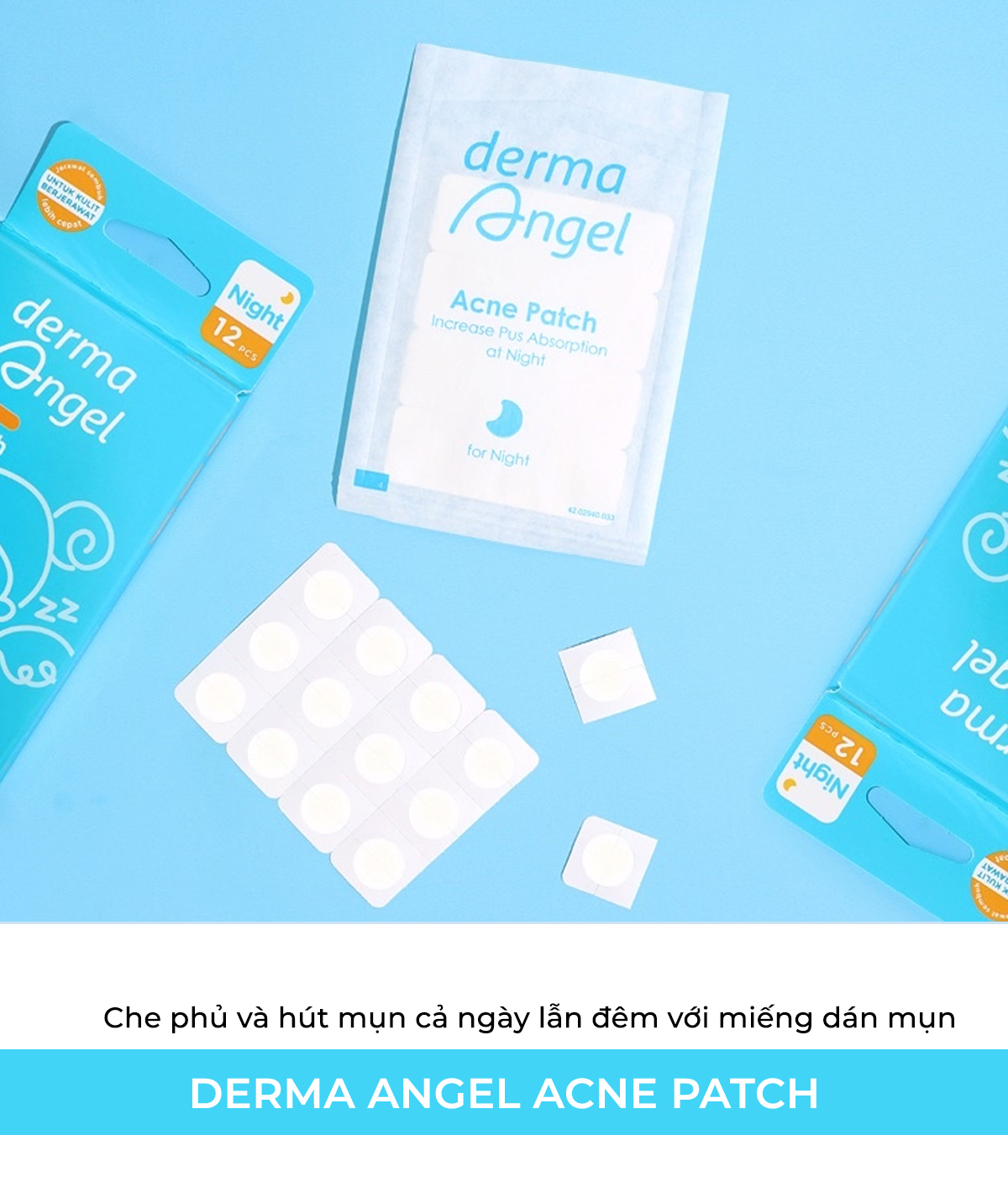 Miếng dán mụn Derma Angel, giúp che phủ và hút mụn hiệu quả cả ngày lẫn đêm, là lựa chọn lý tưởng cho các tín đồ skincare. Khám phá top 5 miếng dán mụn tốt nhất hiện nay từ Lixibox Skincare.