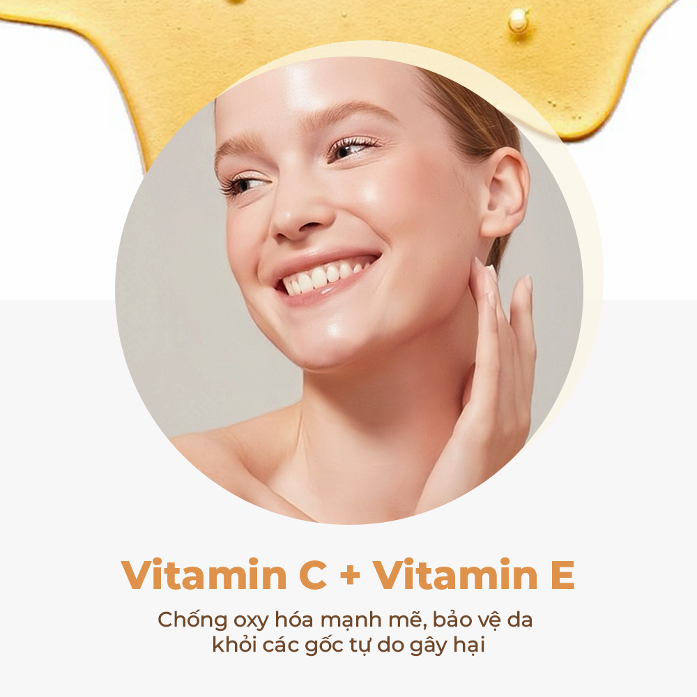 Kết hợp Vitamin C với Vitamin E để tăng cường hiệu quả skincare, chống oxy hóa mạnh mẽ và bảo vệ da khỏi các gốc tự do. Tham khảo để biết thêm các thành phần mỹ phẩm nên kết hợp với Vitamin C từ Lixibox.