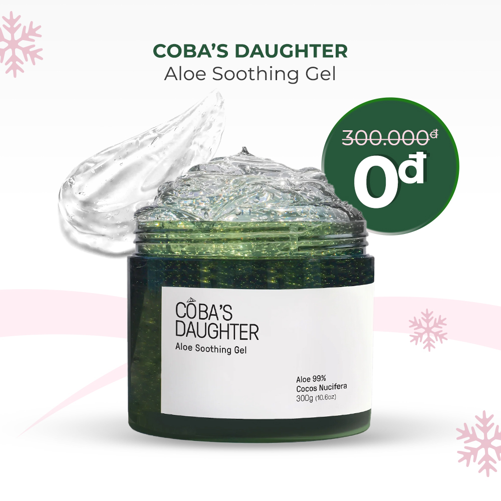 Gel dịu nhẹ Aloe Coba's Daughter, dung tích 300g, đang có giá 0 đồng trong chương trình GWP Mua Lành tại Lixibox. Nhận ngay sản phẩm trị giá 300.000đ trong thời gian khuyến mãi. Khám phá thêm các sản phẩm làm đẹp miễn phí từ Lixibox!