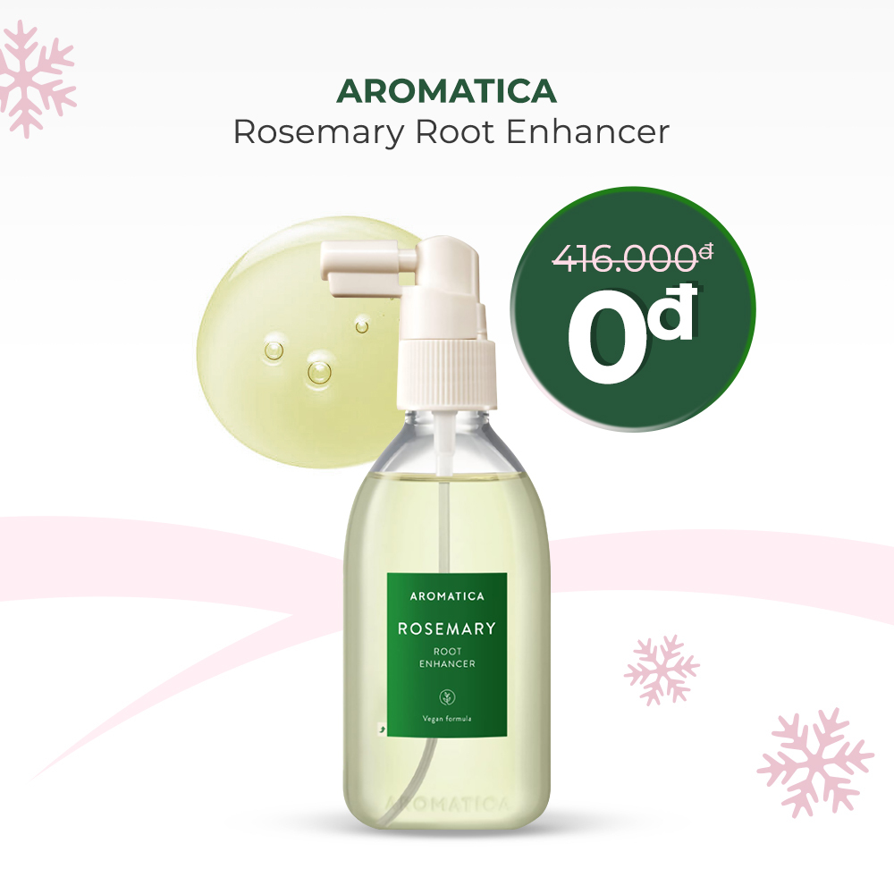 Aromatica Rosemary Root Enhancer được cung cấp miễn phí trong chương trình GWP Mua Lành của Lixibox, giúp bạn sở hữu sản phẩm trị giá 416.000đ với mức giá 0 đồng. Khám phá 9 sản phẩm làm đẹp trong ưu đãi này trước ngày 26.12!