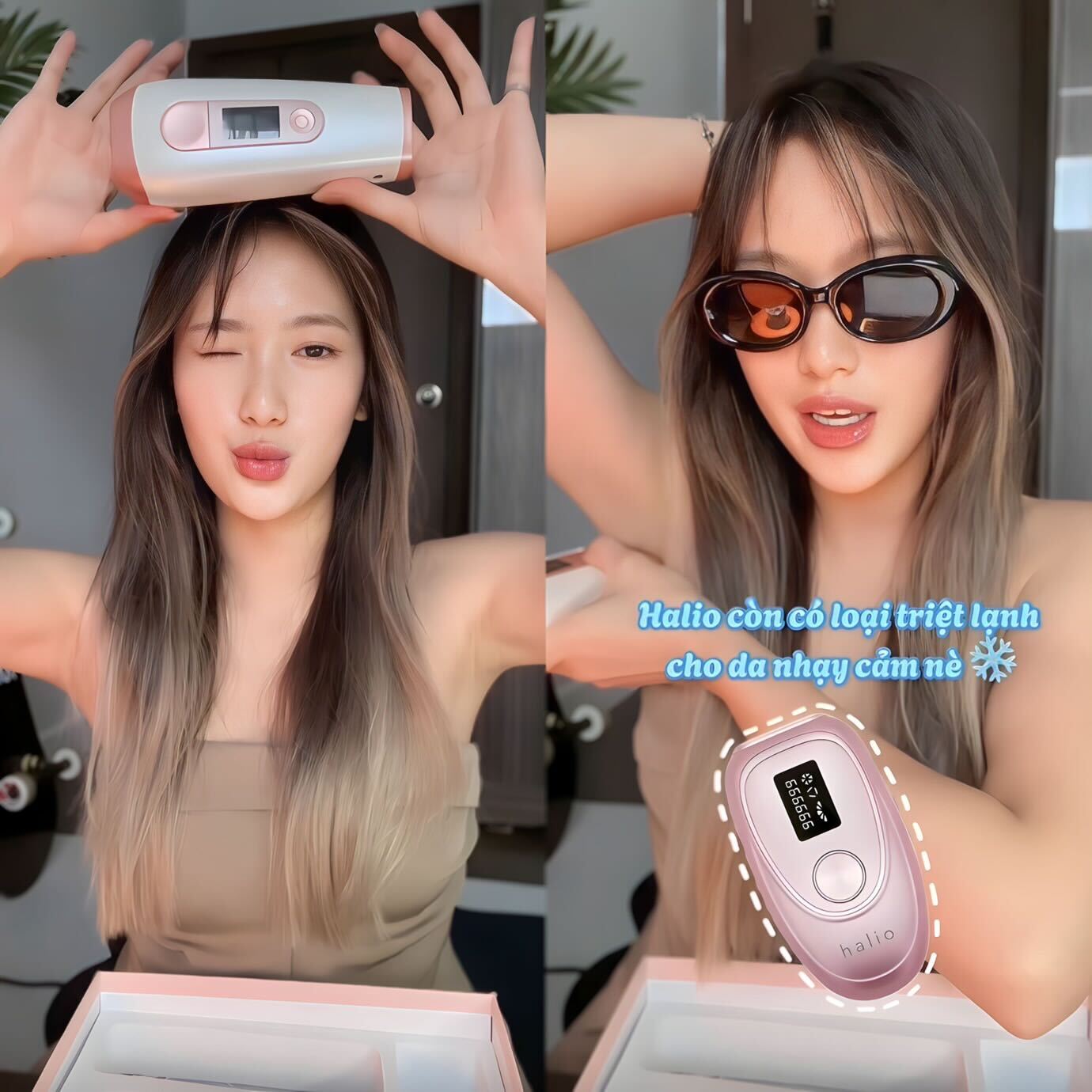 Máy triệt lông Halio đang được một TikToker sử dụng với vẻ tự tin, nhấn mạnh tính năng làm đẹp tại nhà. Bài viết trên Lixibox khám phá review máy triệt lông Halio, bao gồm cả mẫu máy triệt lạnh phù hợp cho da nhạy cảm.