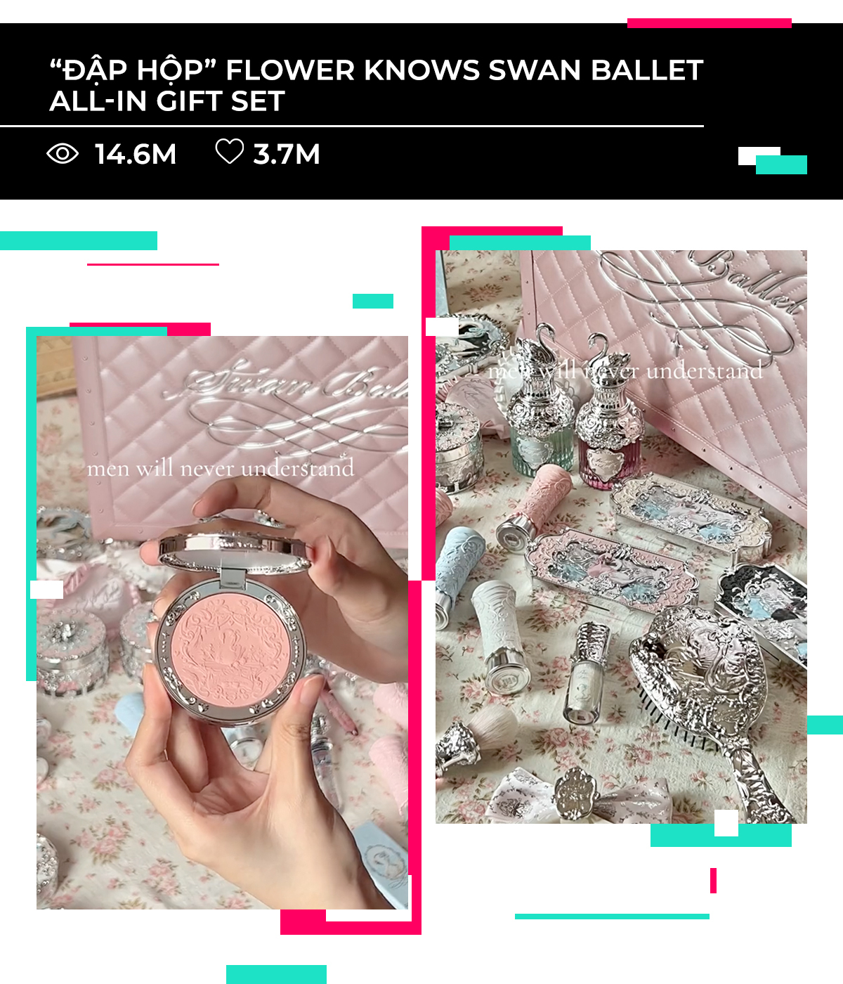Bộ quà tặng "Flower Knows Swan Ballet" với thiết kế sang trọng, gồm các sản phẩm làm đẹp chất lượng, phù hợp xu hướng làm đẹp 2023. Khám phá hàng triệu view của những video TikTok viral, học thêm mẹo trang điểm và skincare tại Lixibox.