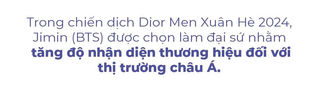 Trong chiến dịch Dior Men Xuân Hè 2024, Jimin (BTS) được chọn làm đại sứ nhằm tăng độ nhận diện thương hiệu đối với thị trường châu Á. Khám phá thêm về các chiến dịch marketing 2023 của Lixibox!
