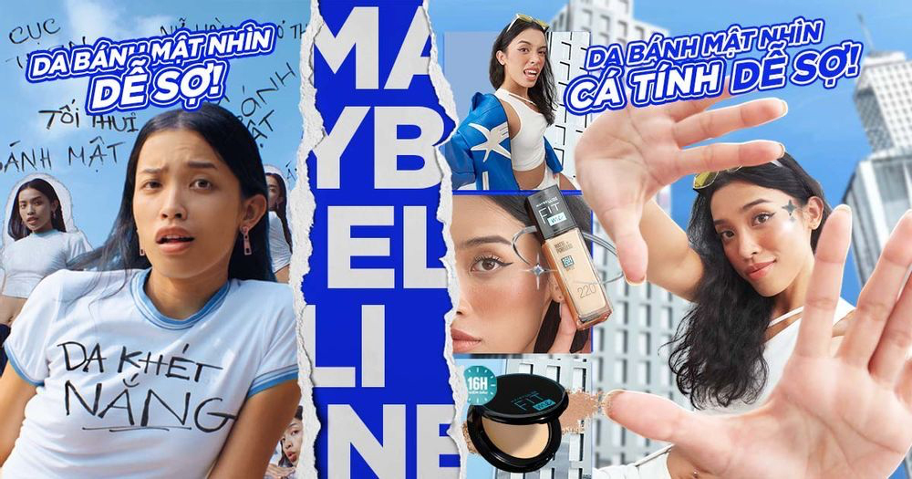 Bài viết từ Lixibox về các chiến dịch marketing 2023, nổi bật với các chiến dịch quảng cáo hay nhất và thành công nhất trong ngành làm đẹp, bao gồm vận dụng các sản phẩm như Maybelline. Hình ảnh thể hiện sự sáng tạo và hiệu ứng bắt mắt của thương hiệu.