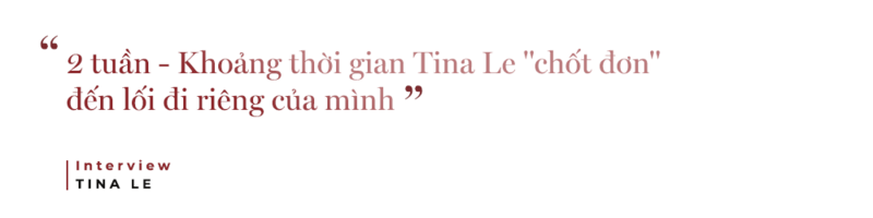 Câu nói của Tina Lê trong bài phỏng vấn "2 tuần - Khoảng thời gian Tina Le 'chốt đơn' đến lối đi riêng của mình" nói về hành trình chạm đến thành công trong lĩnh vực làm đẹp và thời trang.