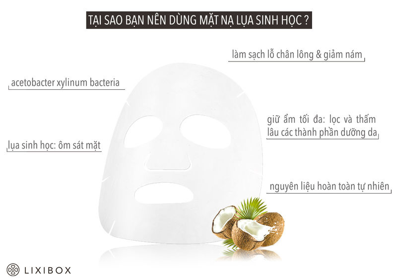 Mặt nạ lụa sinh học mang lại nhiều lợi ích cho làn da, giúp làm sạch lỗ chân lông, giữ ẩm tuyệt đối và lọc thấm các thành phần dưỡng da hiệu quả. Sử dụng mặt nạ bio cellulose để thay thế cho spa và nâng cao routine dưỡng trắng da tại nhà.