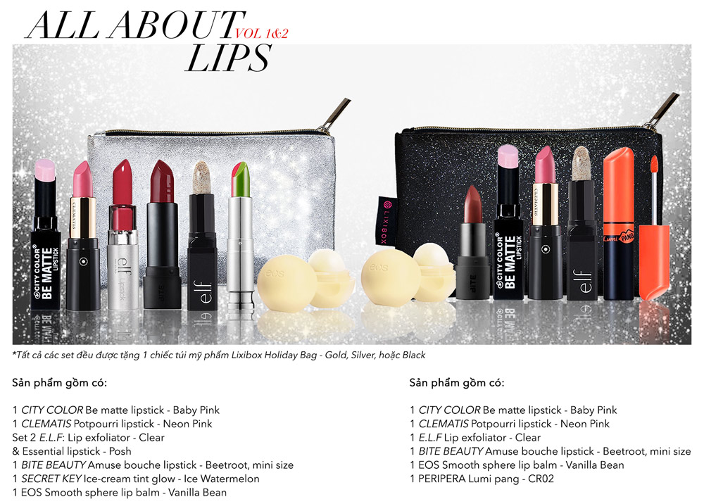 Bộ sưu tập son môi với nhiều màu sắc từ các thương hiệu như City Color, Clematis, E.L.F, BITE BEAUTY và Peripera. Bài viết hướng dẫn chọn lựa món quà tinh tế cho dịp lễ cuối năm, tránh bỏ qua những khoảnh khắc quan tâm với người thân.