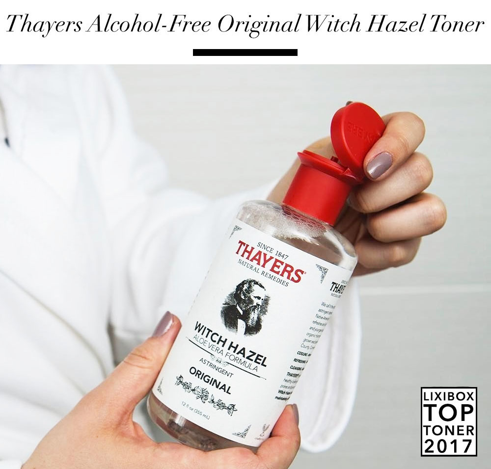 Thayers Alcohol-Free Original Witch Hazel Toner, một trong những sản phẩm toner được yêu thích nhất năm 2017 trong danh sách Best Choice của Lixibox. Chuyên dùng cho dưỡng da, sản phẩm này rất phù hợp với các cô nàng mê skincare, đặc biệt là với công thức chứa Aloe Vera giúp làm dịu da.