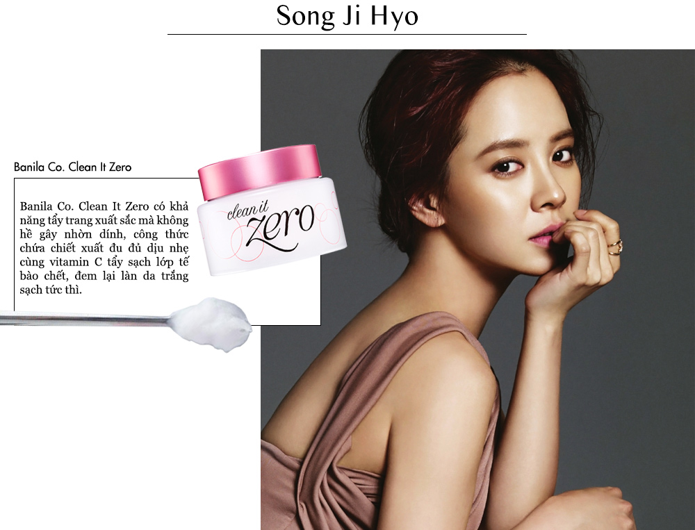 Bài viết "Sao dùng gì? Ngạc nhiên với những items siêu quen thuộc của sao" khám phá các sản phẩm làm đẹp ưa thích của Phạm Băng Băng, Dương Mịch, Song Ji Hyo và nhiều sao khác, bao gồm kem dưỡng, mặt nạ giấy, son môi và sản phẩm nổi bật từ Fenty Beauty, Banila Co. Clean It Zero.